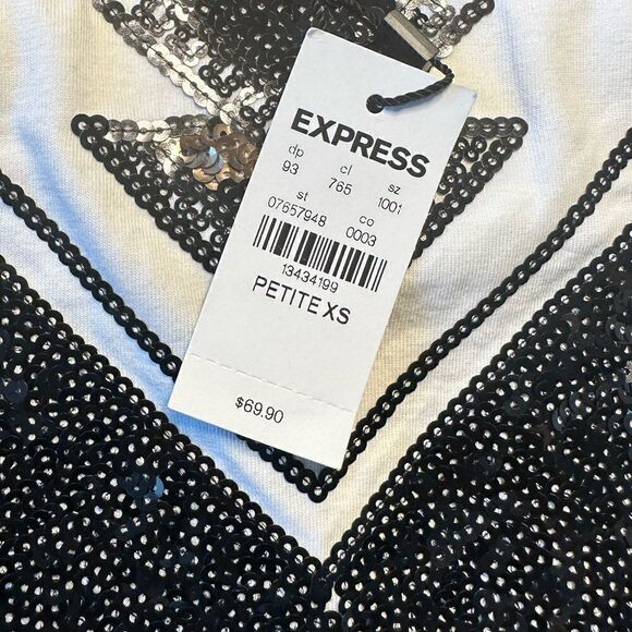 Express Embellished Mini Skirt with Tribal Geometric Design Size XS Petite NWT - Picture 9 of 10